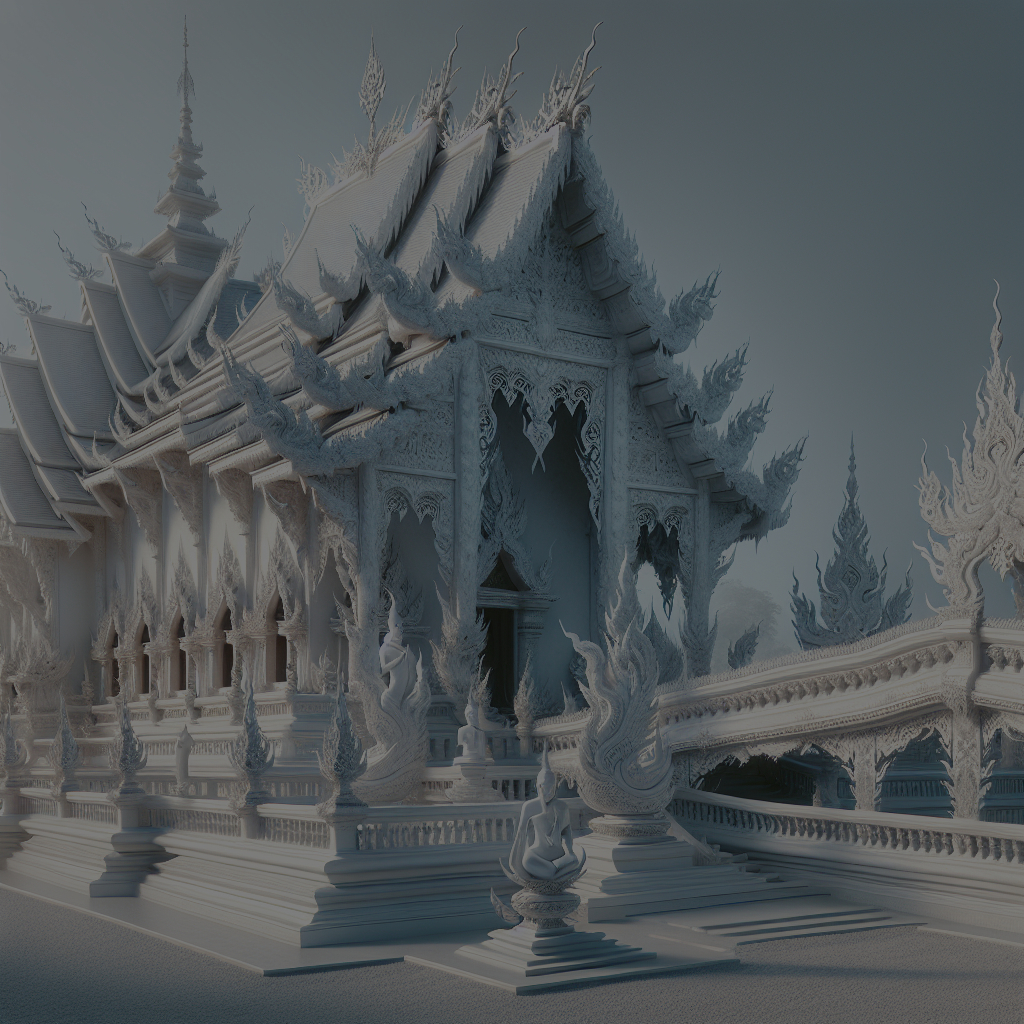 Wat Rong Khun – współczesna biała świątynia w Chiang Rai