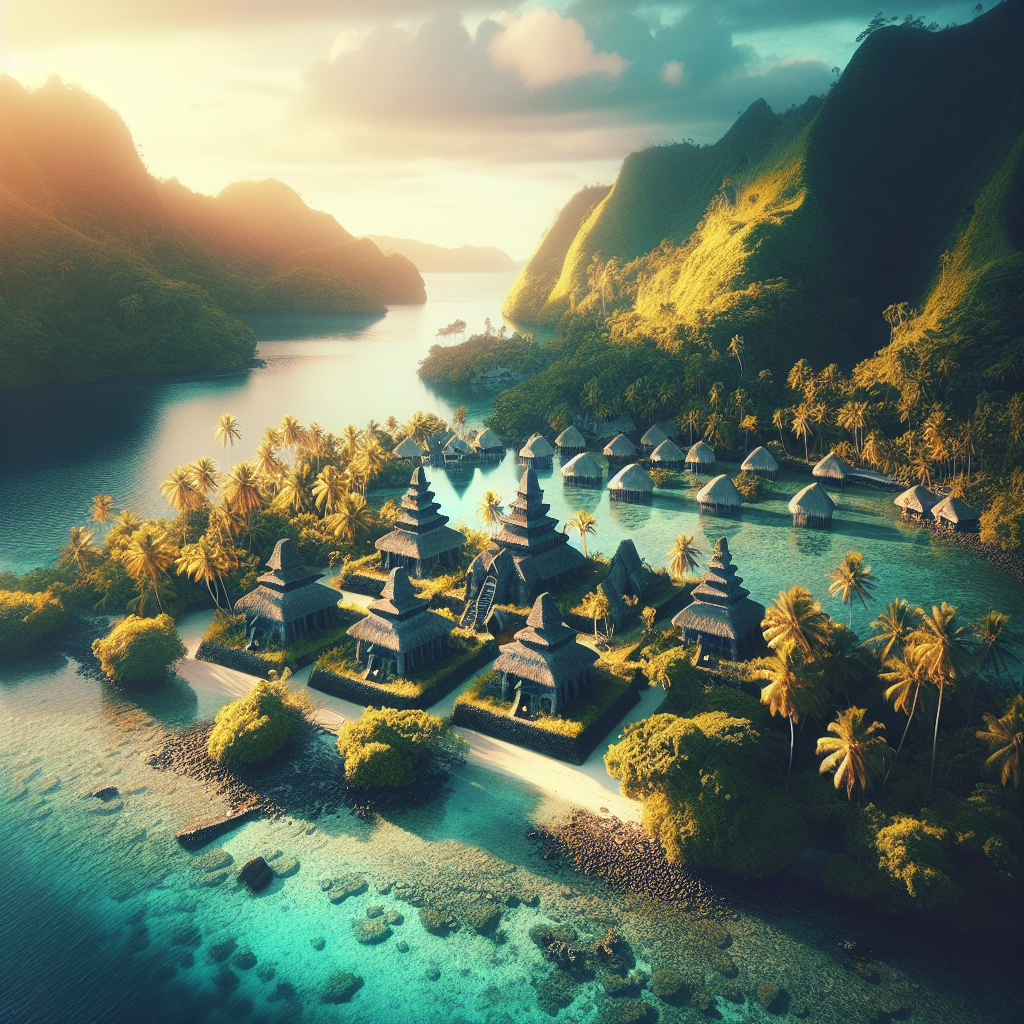 Zaginione miasto Nan Madol na Mikronezji.