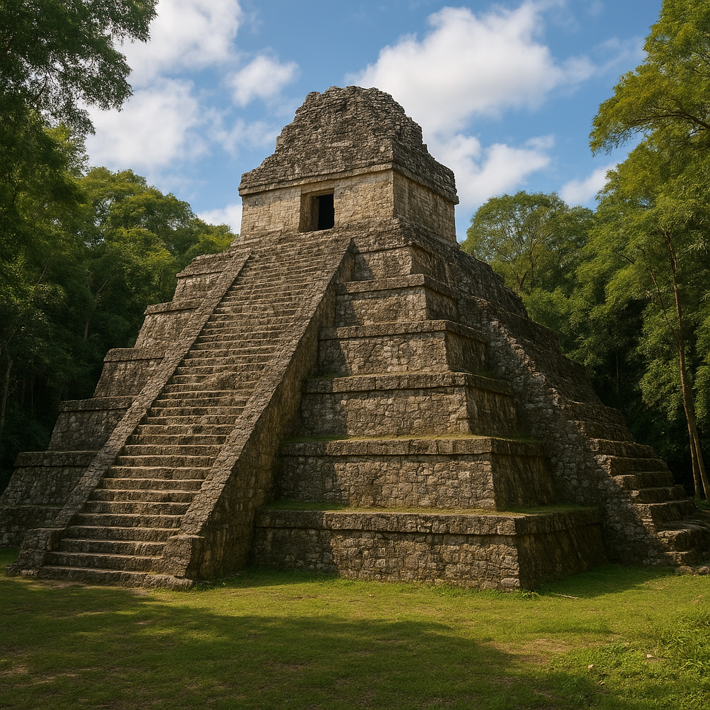 Piramida w Aguateca – Gwatemala